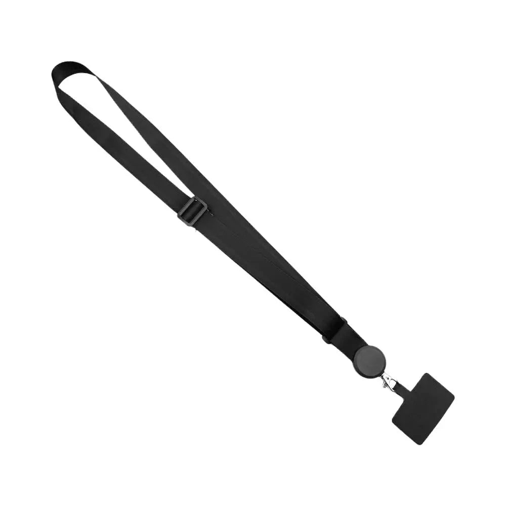 Tour de cou universel noir 1,2 m – Lanière bandoulière ajustable pour smartphone mains libres PhoneShield
