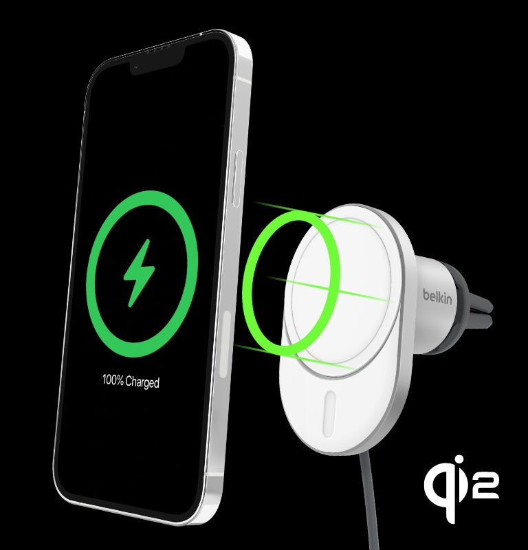 Chargeur Voiture Belkin Magsafe Qi2 15W - Charge rapide magnétique pour iPhone 🚗 ⚡️ PhoneShield