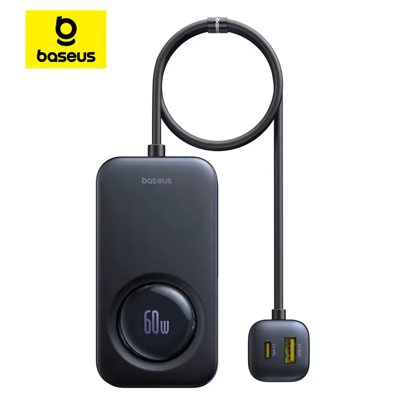 Chargeur Voiture Basques PimeTrip VW1 60W - Câble rétractable USB-C intégré | Charge rapide multi-appareils 🚗⚡️ PhoneShield
