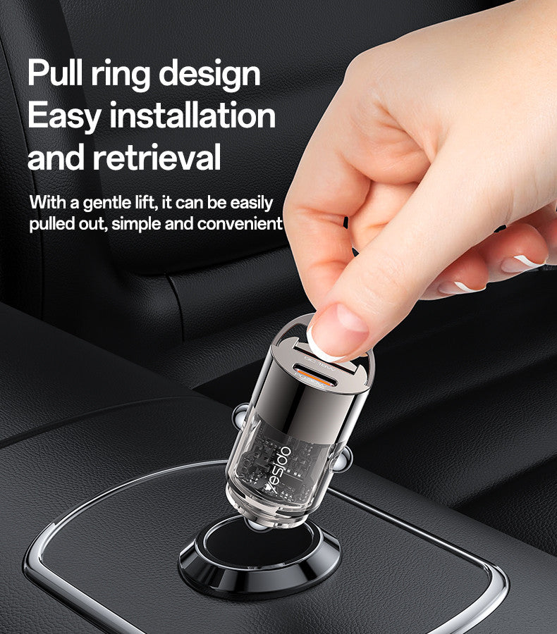 ⚡️ Chargeur Allume-Cigare Yesido Super Fast 30W - bDouble USB (USB-C + USB-A) - Charge Rapide Voiture Universelle 🚗 PhoneShield