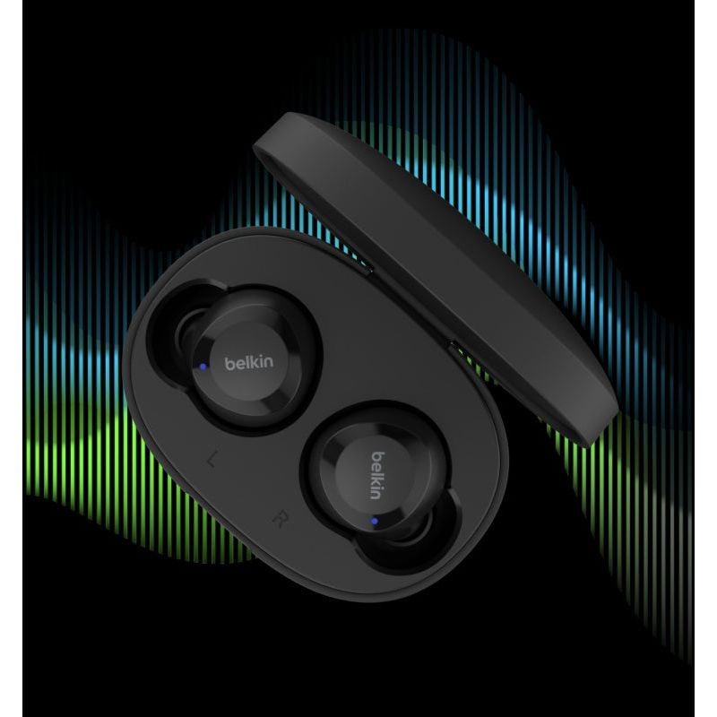 Belkin SoundForm Bolt - Écouteurs Bluetooth Sans fil IPX4 Autonomie 28h & Son Clair PhoneShield