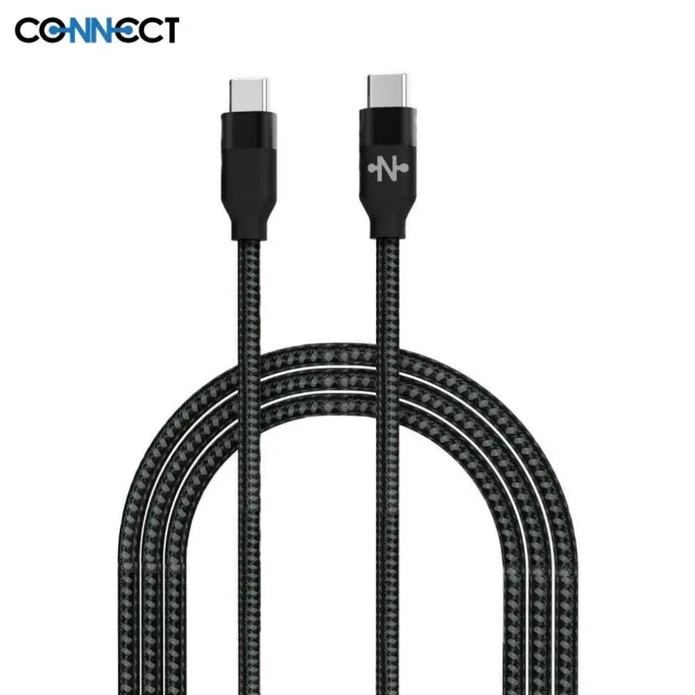 Câble Connect USB-C vers USB-C 60W (1m) - Charge rapide & Nylon tressé ultra - résistant PhoneShield