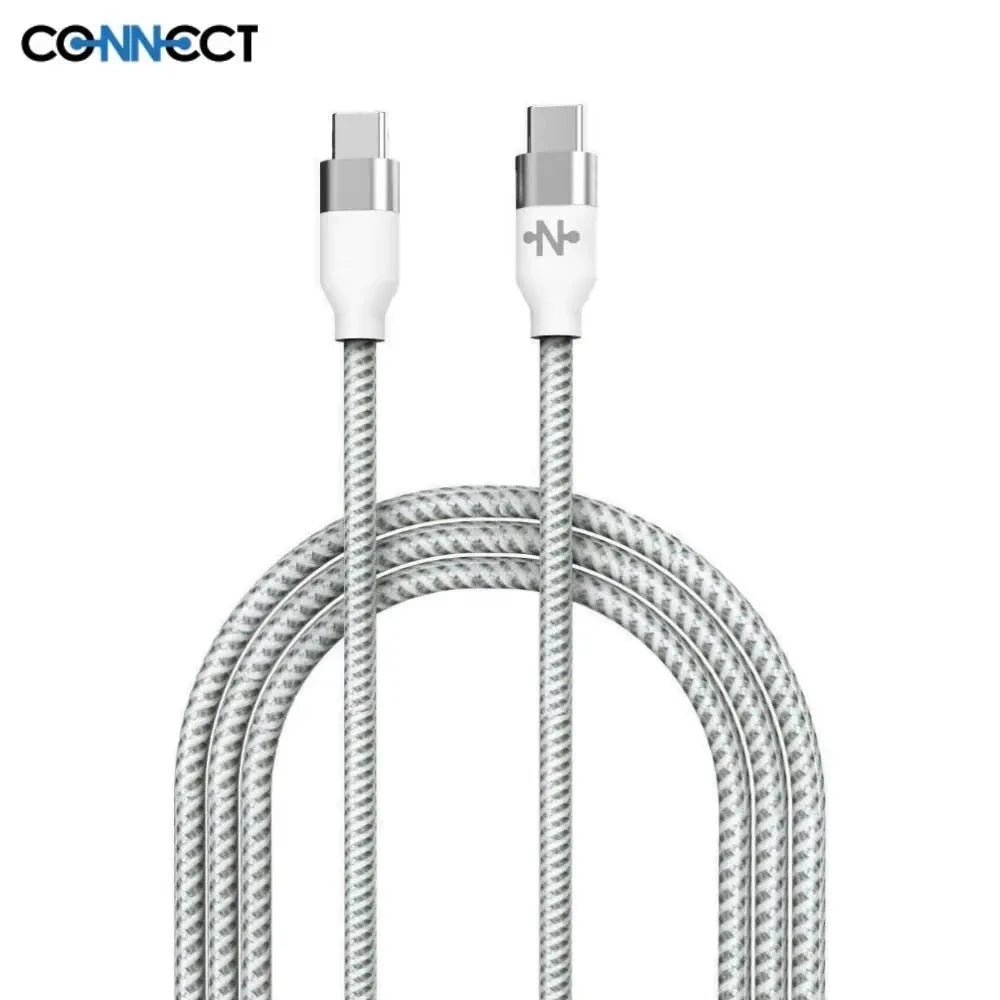 Câble Connect USB-C vers USB-C 60W (1m) - Charge rapide & Nylon tressé ultra - résistant PhoneShield