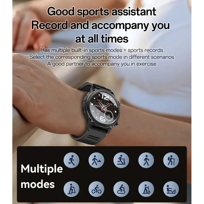Montre Connectée Yesido IO31 Noir – Écran 2.02" AMOLED, NFC & Appels Bluetooth PhoneShield