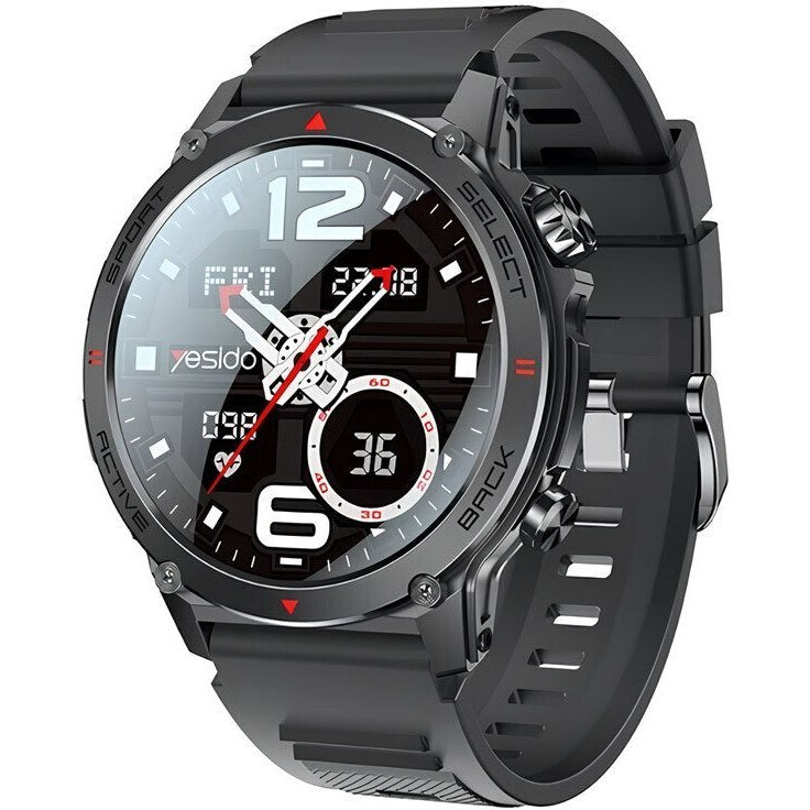 Montre Connectée Yesido IO31 Noir – Écran 2.02" AMOLED, NFC & Appels Bluetooth PhoneShield
