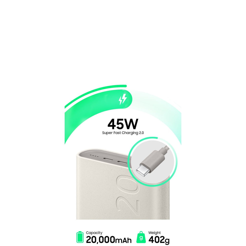 Power Bank Samsung 20 000 mAh 45W | Charge Ultra Rapide USB-C PhoneShield