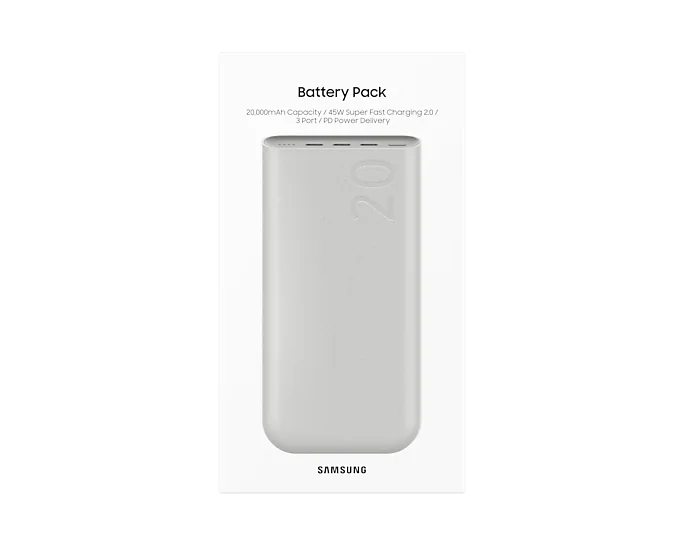 Power Bank Samsung 20 000 mAh 45W | Charge Ultra Rapide USB-C PhoneShield